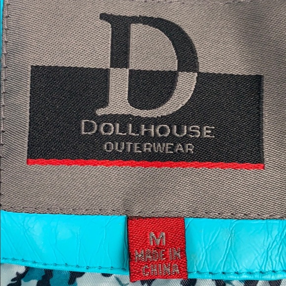 Dollhouse teal button cropped jacket Med - Picture 3 of 7